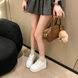 レザーダブルベルトハイソールスニーカー