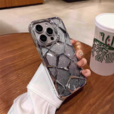 【iPhone17対応】ラメジオメトリーiPhoneケース