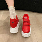 レザーダブルベルトハイソールスニーカー