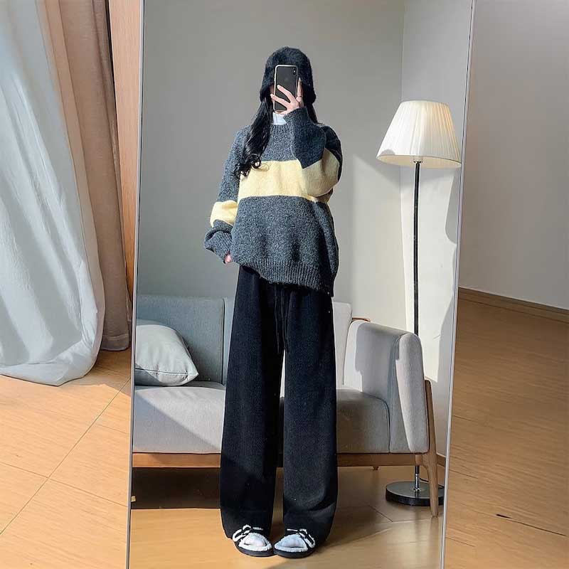 裏起毛ツイードパンツ