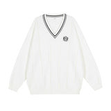 ストライプリブアクセントセーター