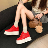 レザーダブルベルトハイソールスニーカー