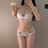ミニリボンレースフリルブラ＆ショーツSET