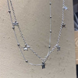 シルバースターチェーンネックレス