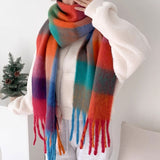 ギンガムキャンディーボリュームマフラー