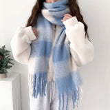 ギンガムキャンディーボリュームマフラー