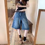 ワイドルーズクロップドデニム