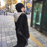 フード付きファーパーカー