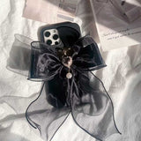 ビジューシアーリボンiPhoneケース