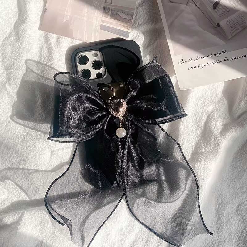 ビジューシアーリボンiPhoneケース