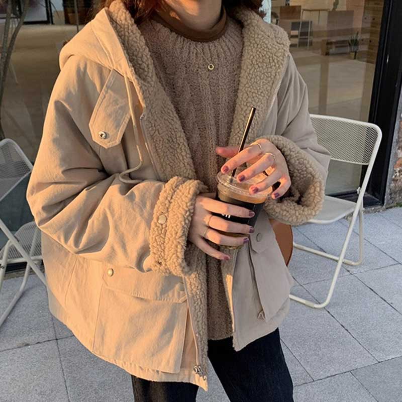 リバーシブルキャメルボアジャケット