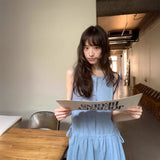 ノースリーブボタンシャツワンピース