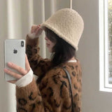 レオパードモヘアカーディガン