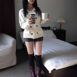 ダブルボタンニットカーディガン