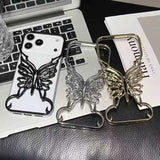 【iPhone17対応】バタフライフレームiPhoneケース