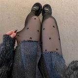 ブラックハートストッキング