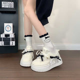 モノクロガールリボンスニーカー