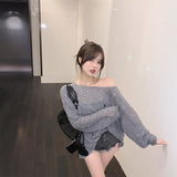 ダメージルーズライトニット