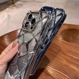 【iPhone17対応】ラメジオメトリーiPhoneケース