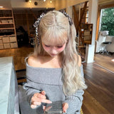 レオパードロングリボンヘアピン