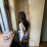 ラウンドネックボタンロンT