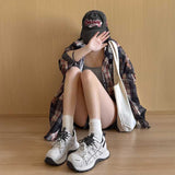 ドローストライプラインスニーカー