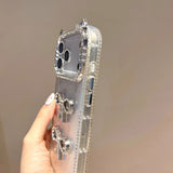 【iPhone17対応】猫耳カラーリボンiPhoneケース