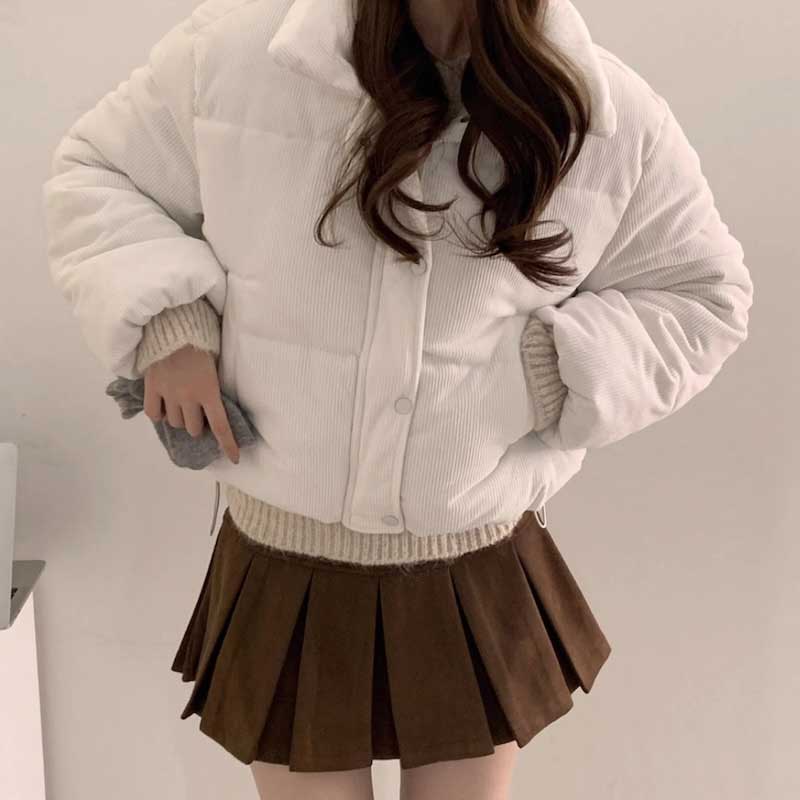 コーデュロイドロストダウンジャケット