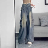 サイドリボンギャザーポケットデニム