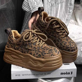 厚底グランジレオパードスニーカー