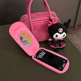 【iPhone17対応】開閉式ミラー付きガラケーiPhoneケース