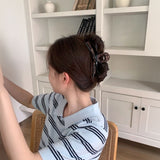 レオパードリボンヘアクリップ