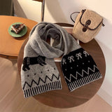 ドッグリボンモノトーンマフラー