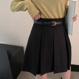 ワイドプリーツベルトスカート