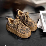 厚底グランジレオパードスニーカー