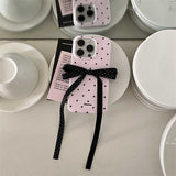 【iPhone17対応】ドットリボンフレンチiPhoneケース