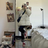 チェックアクセントオーバーダウンジャケット