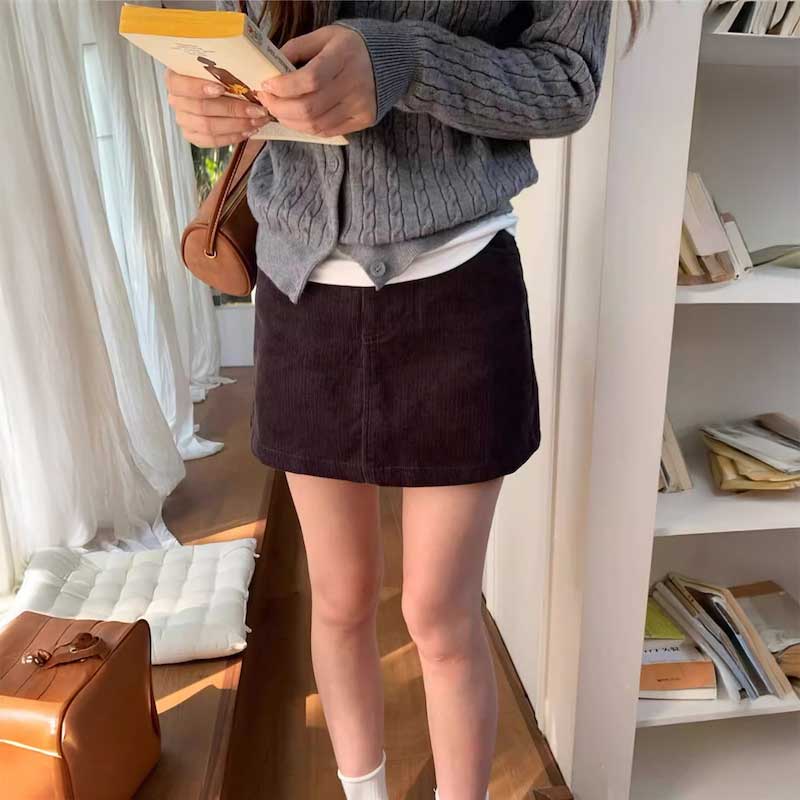 コーデュロイタイトミニスカート