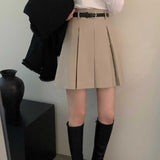 ワイドプリーツベルトスカート