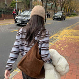 ソフトボーダーVネックカーディガン