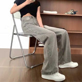 グレーウォッシュストレートデニム