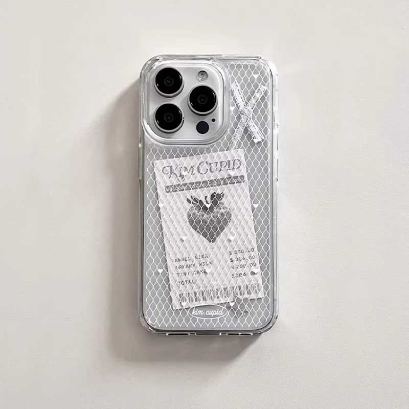 ホワイトハートレースiPhoneケース