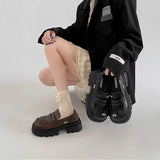 厚底リボンスタッズローファー