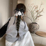 レイヤードフリルリボンヘアピン