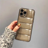 クリアダウンジャケットiPhoneケース