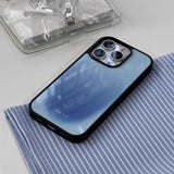 ぼかしブルーiPhoneケース
