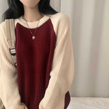 ラグランハイゲージニット