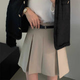 ワイドプリーツベルトスカート