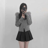 ダブルジップファーニットパーカー