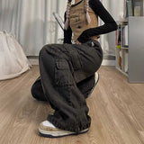 ワイドリラックスカーゴスウェットデニム